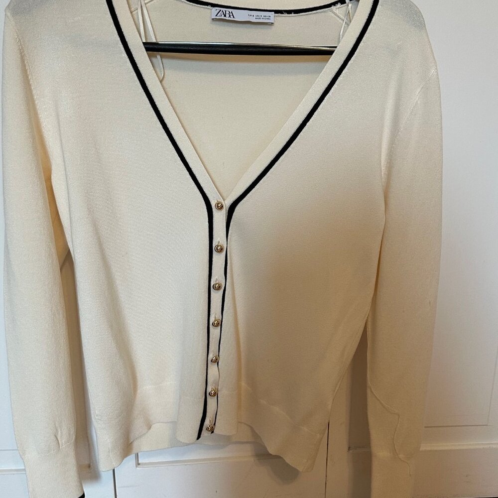 Zara Knit Jacket with Piping